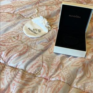 Pandora matching necklace and earrings set